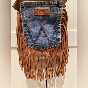 Wrangler Denim Fringe Crossbody